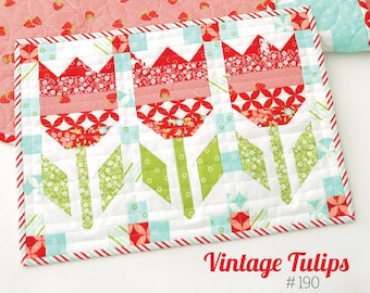 Mini Vintage Tulips Quilt Pattern by Camille Roskelley Thimble Blossoms