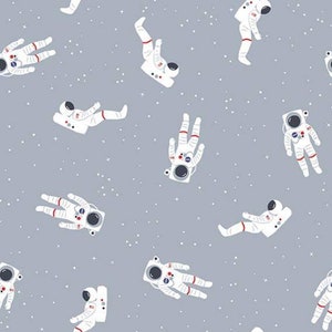 Out of This World with NASA Astronauts in Gray for Riley Blake Designs