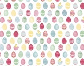 Easter Parade Eggs White by Lindsay Wilkes for Riley Blake Designs