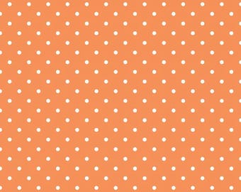 Swiss Dot Orange - 1/2 Yard Increments, Cut Continuously - by Riley Blake Designs