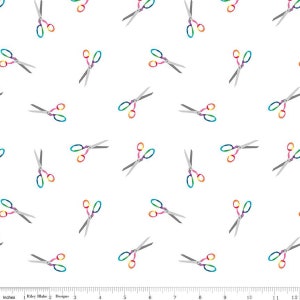 Make Snip Snip in White by Kristy Lea of Quiet Play for Riley Blake Designs