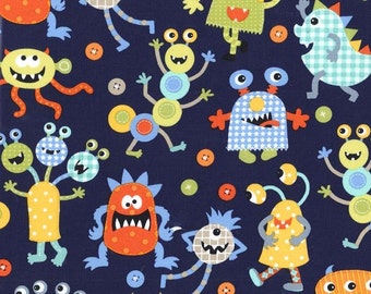 Monster Mash in Navy by Michael Miller