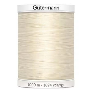 Eggshell Gutermann Sew-All Poly Thread 1000 Meter