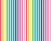 Make Rainbow Stripe in White by Kristy Lea of Quiet Play for Riley Blake Designs