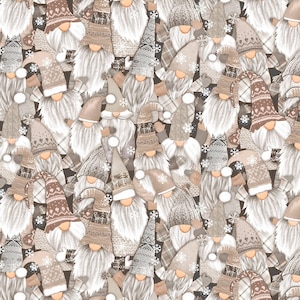Snow Gnomes Natural Packed by Timeless Treasures