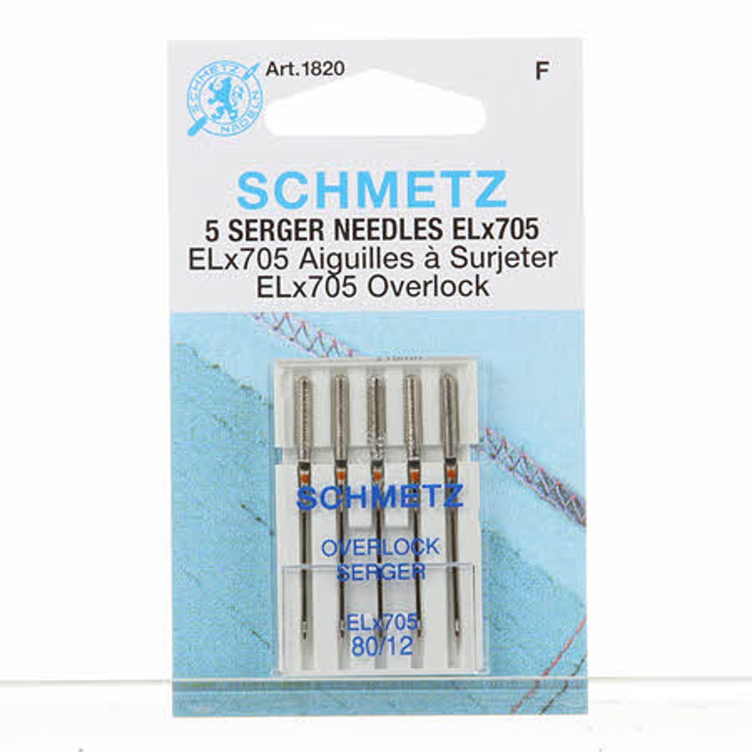 Schmetz Serger Needles Elx705 Overlock 80/12 Etsy
