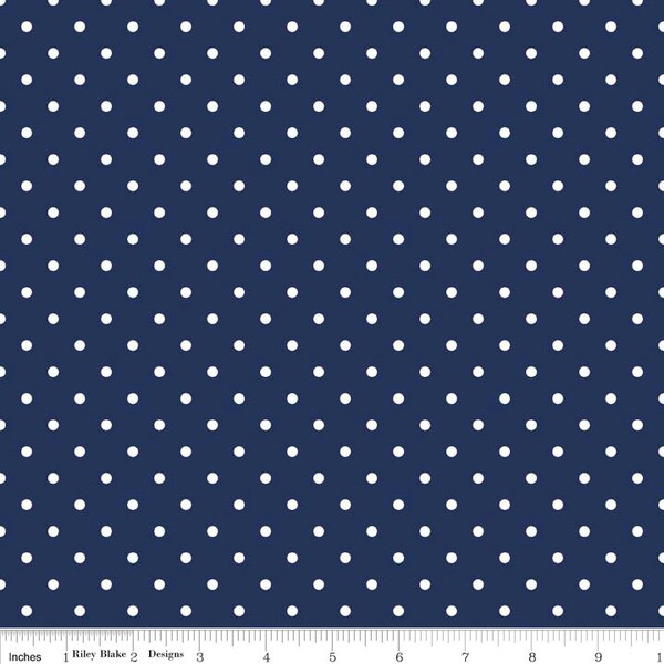 Swiss Dot Navy by Riley Blake Designs