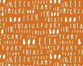 Bad to the Bone Orange Words by My Mind's Eye for Riley Blake Designs