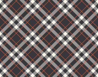 Hey Bootiful Plaid en carbón de My Mind's Eye para Riley Blake Designs