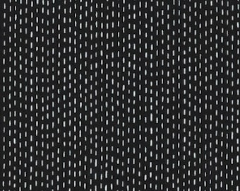Tiny Stitches in Black by Michael Miller