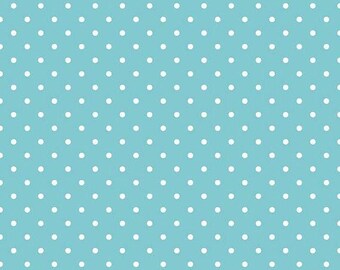 Swiss Dot Aqua - 1/2 Yard Increments, Cut Continuously - by Riley Blake Designs