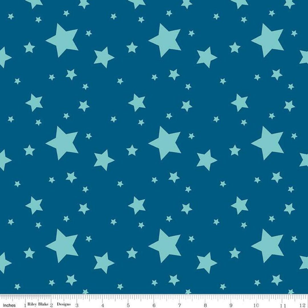 Starlight Riley Blake Pattern Clearance- Starlight in Dark Blue - 1/2 Yard Increments, Cut ...