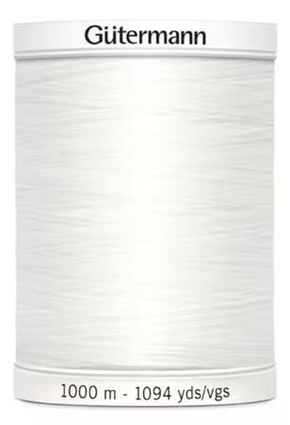White Gutermann Sew-All Poly Thread 1000 Meter