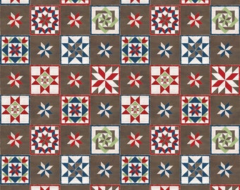 Barn Quilts Brown by Tara Reed for Blake Designs