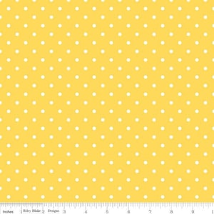 Swiss Dot Yellow - 1/2 Yard Increments, Cut Continuously - by Riley Blake Designs
