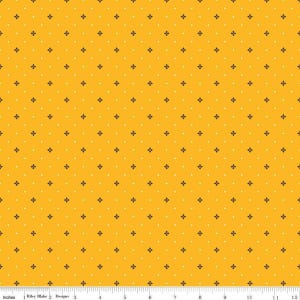 Awesome Autumn Ditsy in Saffron - 1/2 Yard Increments, Cut Continuously - by Sandy Gervais for Riley Blake Designs