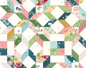 Melody Carpenter Star Cheater Print in Multi - 1/2 Yard Increments, Cut Continuously - by Beverly McCullough for Riley Blake Designs