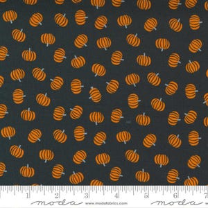 Holiday Halloween Midnight Pumpkins- Holiday Essentials - 1/2 Yard Increments, Cut Continuously - by Stacy Iest Hsu for Moda Fabrics