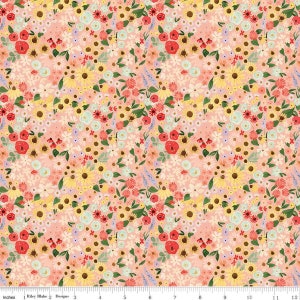 Homemade Floral in Coral by Echo Park Paper Co. for Riley Blake Designs