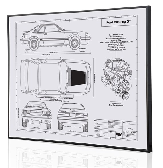Great Audi Car Gift! Custom Car Art Engraved on Metal Acrylic or Wood Ford Mustang 1964 Convertible Laser Engraved Wall Art Sign