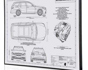 Mercedes-Benz E63 S AMG Wagon Laser Engraved Wall Art. Engraved on Metal, Acrylic or Wood. Custom car Art, Poster, Sign. Mercedes Auto Gift