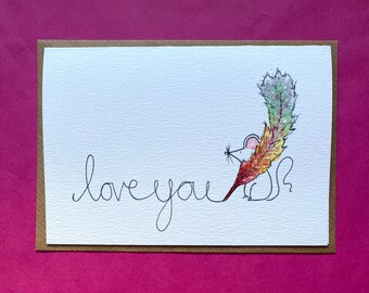 Love you card - perfect for Valentine's, LGBT