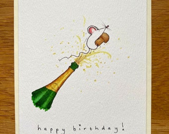 Champagne Birthday Card