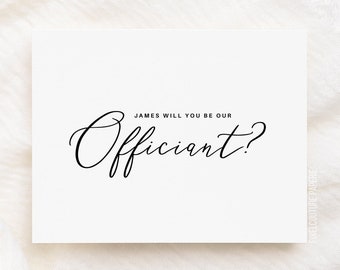 Will You Be Our Officiant, Will You Marry Us, Officiant Card, Card to Officiant, Will You Be Our Officiant Card, Wedding Card, Will You Be