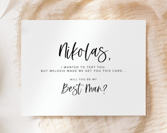 Personalized Will You Be My Groomsman Card, Best Man Proposal Card, Groomsman Proposal Box Card, This Could Have Been A Text