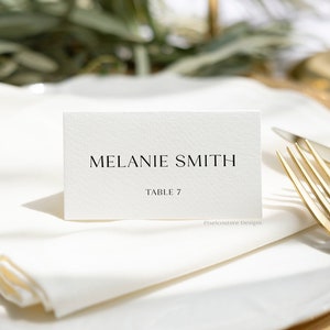Minimalist Wedding Place Cards, Wedding Place Cards Template, Wedding Place Card Template, Modern Place Cards, Printable Place Cards, #KATIE