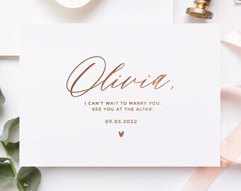 Wedding Day Card, Card for Groom, Card for Bride, See you at the Altar Card, To my Husband Card, To my Wife Card, Groom Wedding Card