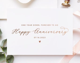 Personalized First Anniversary Card, Anniversary Card, Anniversary Card for Him, Anniversary Card for Her, 1st Anniversary Card, Anniversary