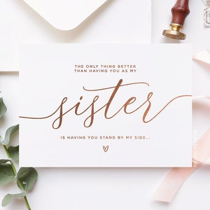 Will you be my bridesmaid card, bridesmaid proposal card, sister maid of honor card, bridesmaid card, bridesmaid proposal, sister card, card for my sister, sister maid of honor proposal, sister bridesmaid proposal, sister bridesmaid card