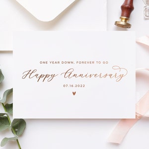 Personalized First Anniversary Card, Anniversary Card, Anniversary Card for Him, Anniversary Card for Her, 1st Anniversary Card, Anniversary