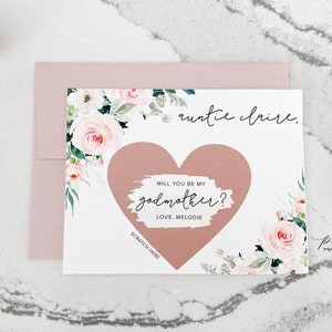 Voulez-vous être ma carte de marraine, carte de proposition de marraine, être ma marraine, carte à gratter de marraine, proposition de marraine, proposition de marraine