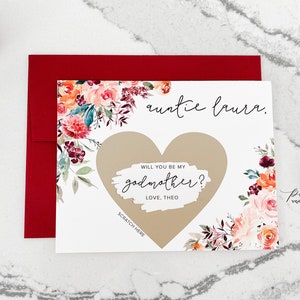Voulez-vous être ma carte de marraine, carte de proposition de marraine, être ma marraine, carte à gratter de marraine, proposition de marraine, proposition de marraine