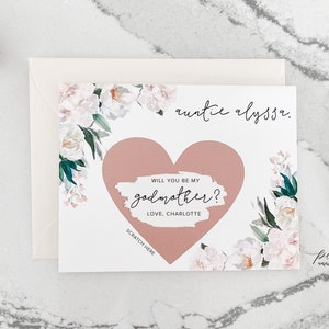 Voulez-vous être ma carte de marraine, carte de proposition de marraine, être ma marraine, carte à gratter de marraine, proposition de marraine, proposition de marraine