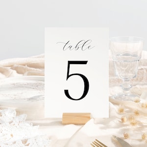 Minimalist Wedding Table Number Template, Wedding Table Numbers, Printable Table Numbers, Modern Table Numbers, Table Numbers, #MARIA