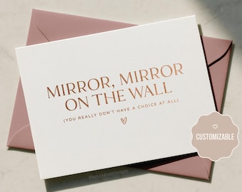 Personalized Bridesmaid Proposal Card, Mirror Mirror On The Wall