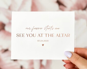Wedding Day Card, Card for Groom, Card for Bride, See you at the Altar Card, To my Husband Card, To my Wife Card, Groom Wedding Card