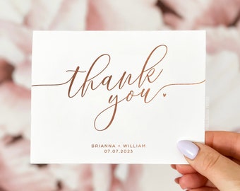 Wedding Thank You Cards, Custom Thank You Cards, Thank You Bridesmaid Card, Personalized Wedding Thank You Cards, Custom Thank You Cards