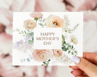 Mother's Day Card, First Mother's Day Card, Floral Mother's Day Card, 1st Mother's Day Card, Grandmother Mother's Day Card, Mothers Day Card