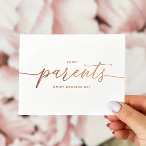 À mes parents le jour de ma carte de mariage, à ma carte de parents, carte de remerciement pour les parents, les parents de la mariée, les parents du marié, mariage