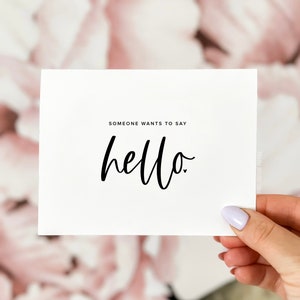 Pregnancy Announcement Card, Baby Announcement, Pregnancy Announcement, Someone Wants to say Hello Card, Ultrasound Photo Card, Pregnancy