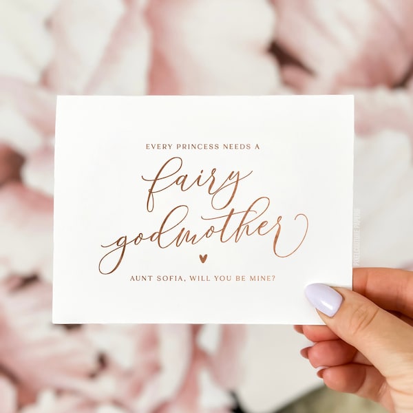 Will you be my godmother card, godmother proposal card, be my godmother, godmother card, godmother proposal, fairy godmother proposal card