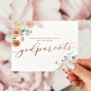 Floreale sarai la mia carta di padrino, carta di proposta di padrino, sii i miei padrini, proposta di padrino, sarai i miei padrini. Padrino