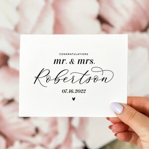 Carte de jour de mariage personnalisée, carte de jour de mariage de félicitations, carte de jour de mariage, carte de mariage de félicitations, carte de jour de mariage en aluminium, vraie feuille