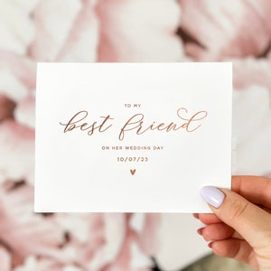To my Best Friend on her Wedding Day Card, Wedding Day Card, Best Friend Wedding Card, Wedding Day Cards, Wedding Card for Best Friend