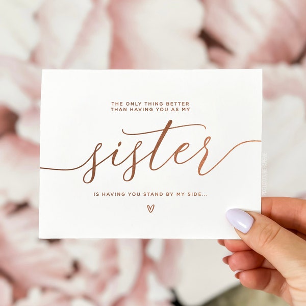 Will you be my bridesmaid card, bridesmaid proposal card, sister maid of honor card, bridesmaid card, bridesmaid proposal, sister card