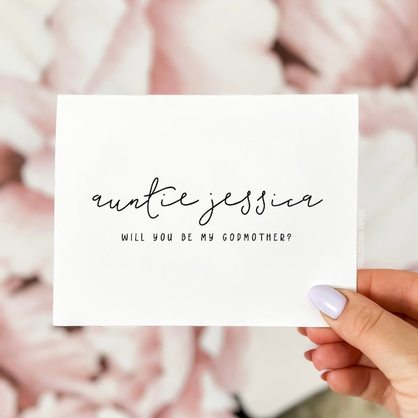 Frierikort för gudmor, personligt handgjort kort